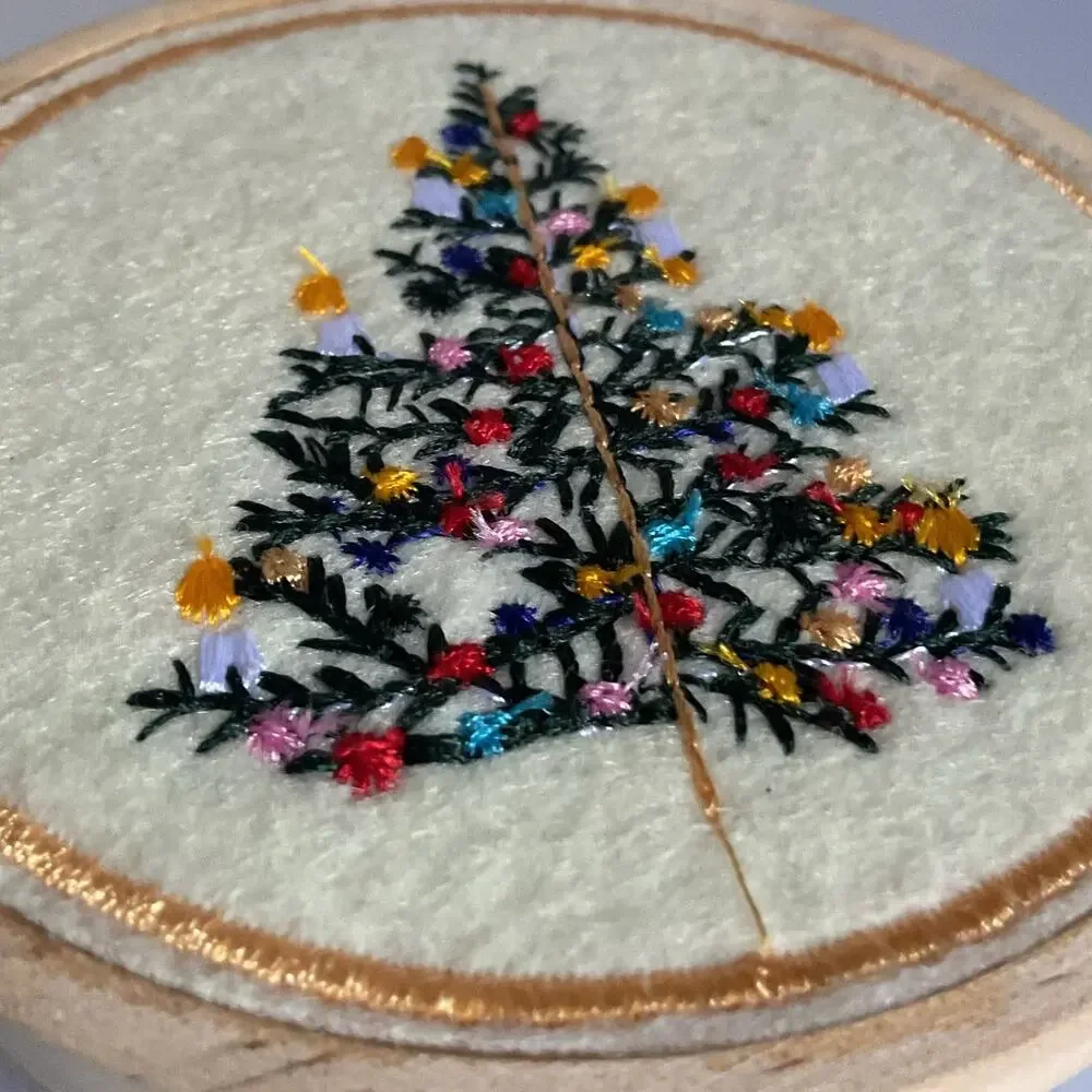Kirkland’s Apple Strudel Candle Holiday Ornament Jar & Embroidered Tree Lid